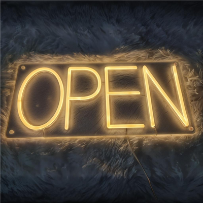 Outdoor Open Neon Sign Storefront LED Light For Business