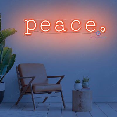 Peace Neon Sign Word Led Light