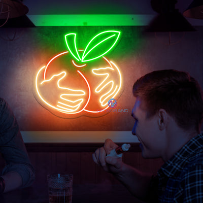 Peach Neon Sign Sexy Man Cave Led Light