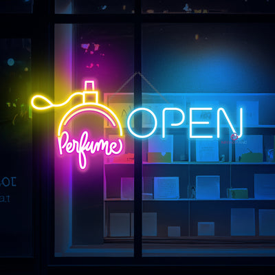 Perfume Open Neon Sign Storefront Led Light For Business