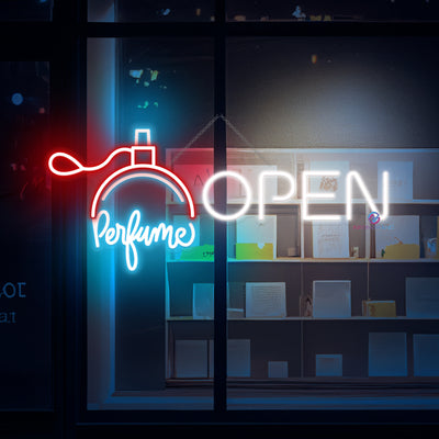 Perfume Open Neon Sign Storefront Led Light For Business