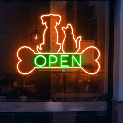 Open Neon Sign For Pet Shop Business Led Light