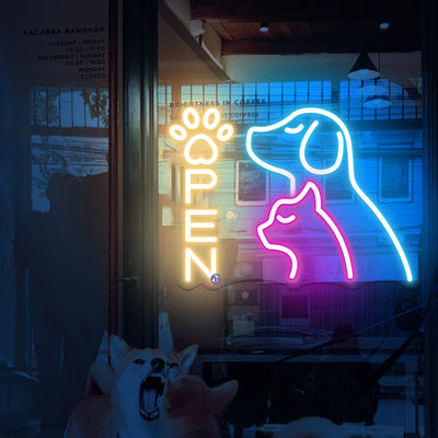 Neon Open Sign Storefront Led Light For Pet Shop