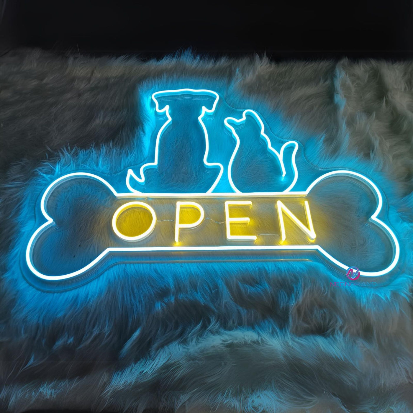 Open Neon Sign For Pet Shop Business Led Light