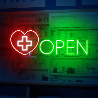 Neon Open Sign Pharmacy Open Led Light