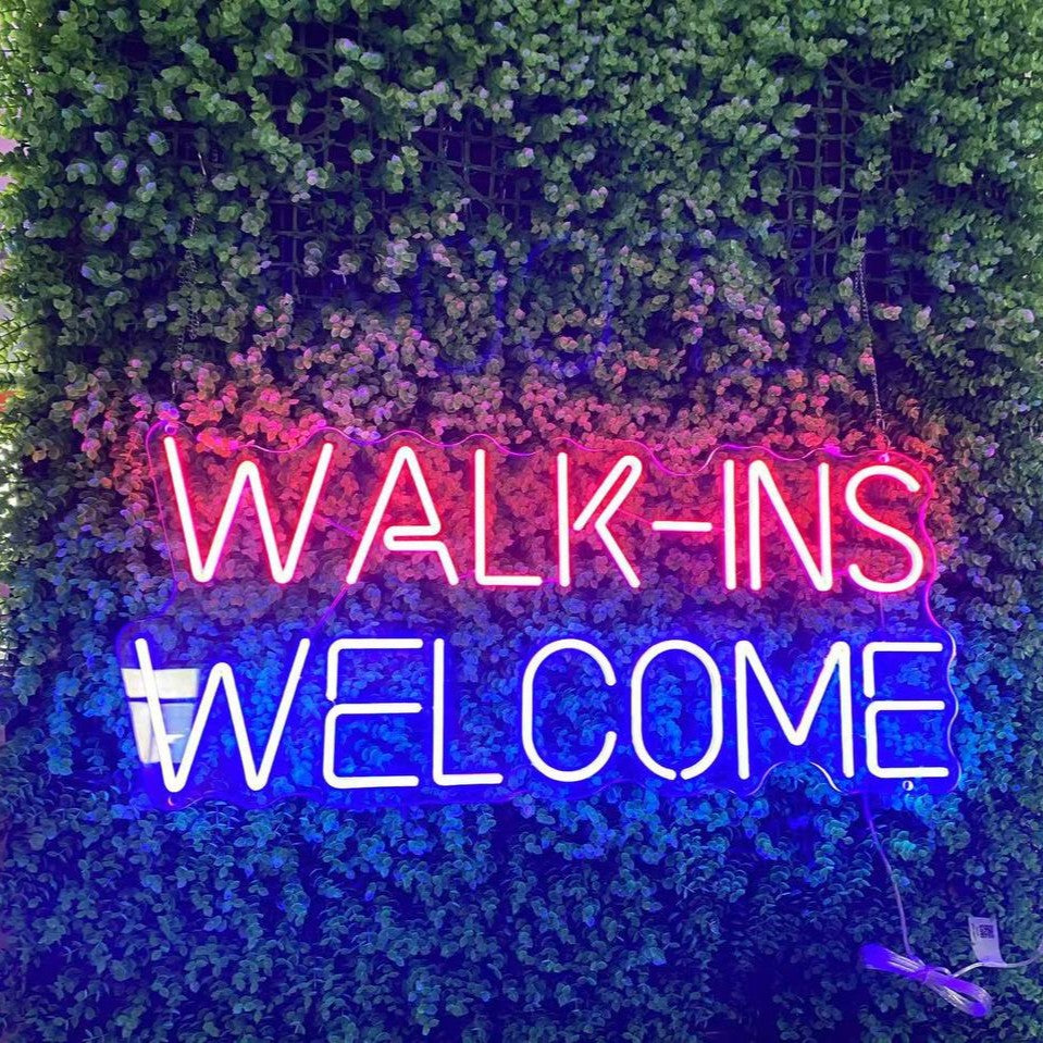 Walk-Ins Welcome Neon Sign Open Led Light