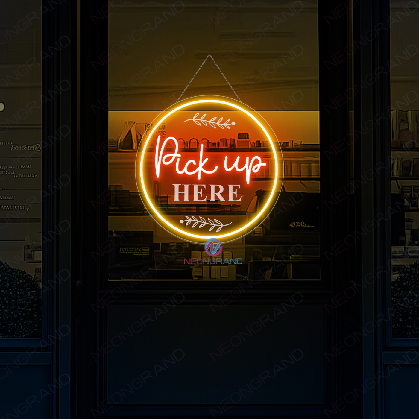 Pick Up Here - Order Here Neon Sign 3D Engraving LED Light