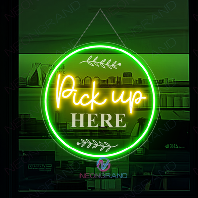 Pick Up Here - Order Here Neon Sign 3D Engraving LED Light