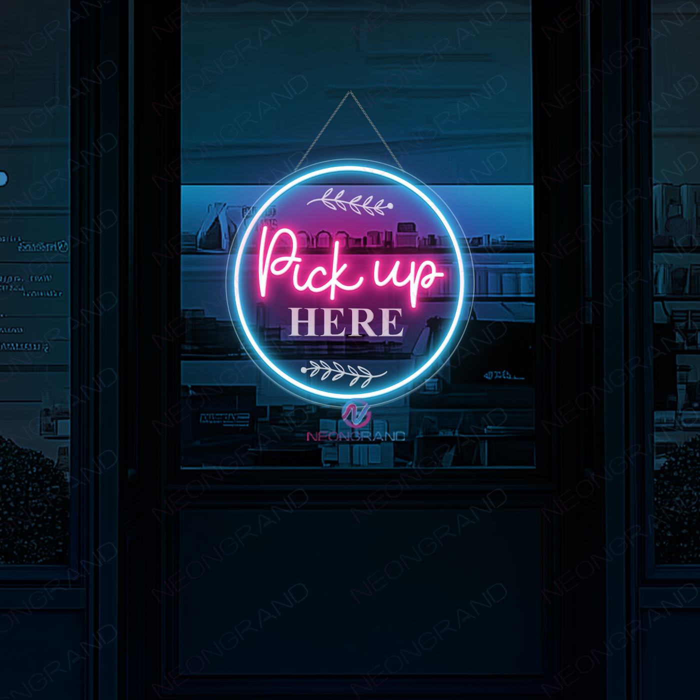 Pick Up Here - Order Here Neon Sign 3D Engraving LED Light