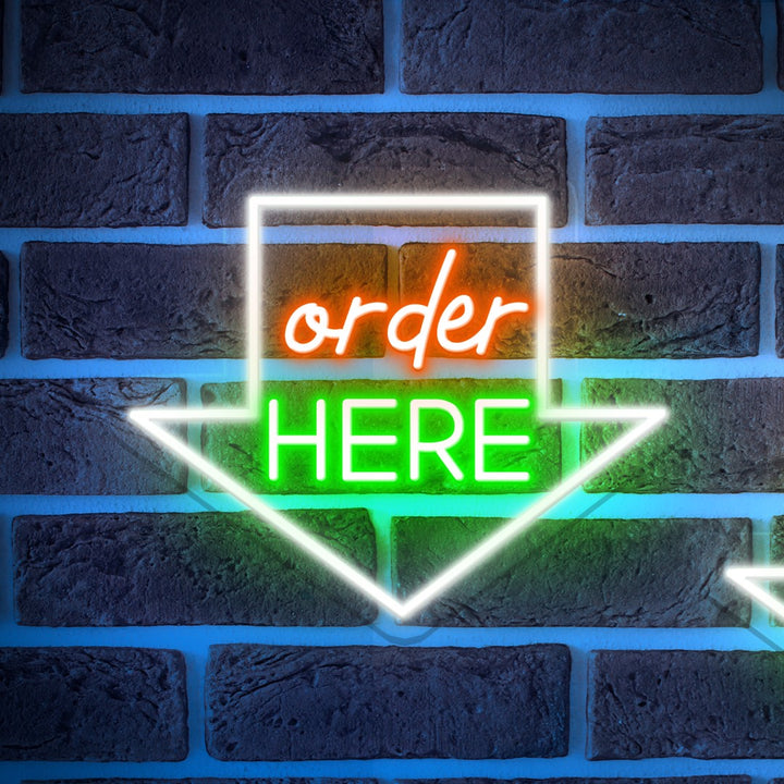 Order Here Neon Sign Pick Up Here Neon Sign Led Light - NeonGrand