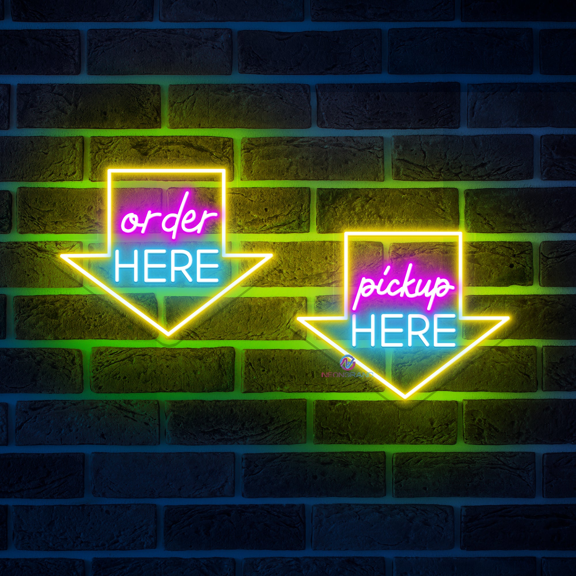 Order Here Neon Sign Pick Up Here Neon Sign Led Light