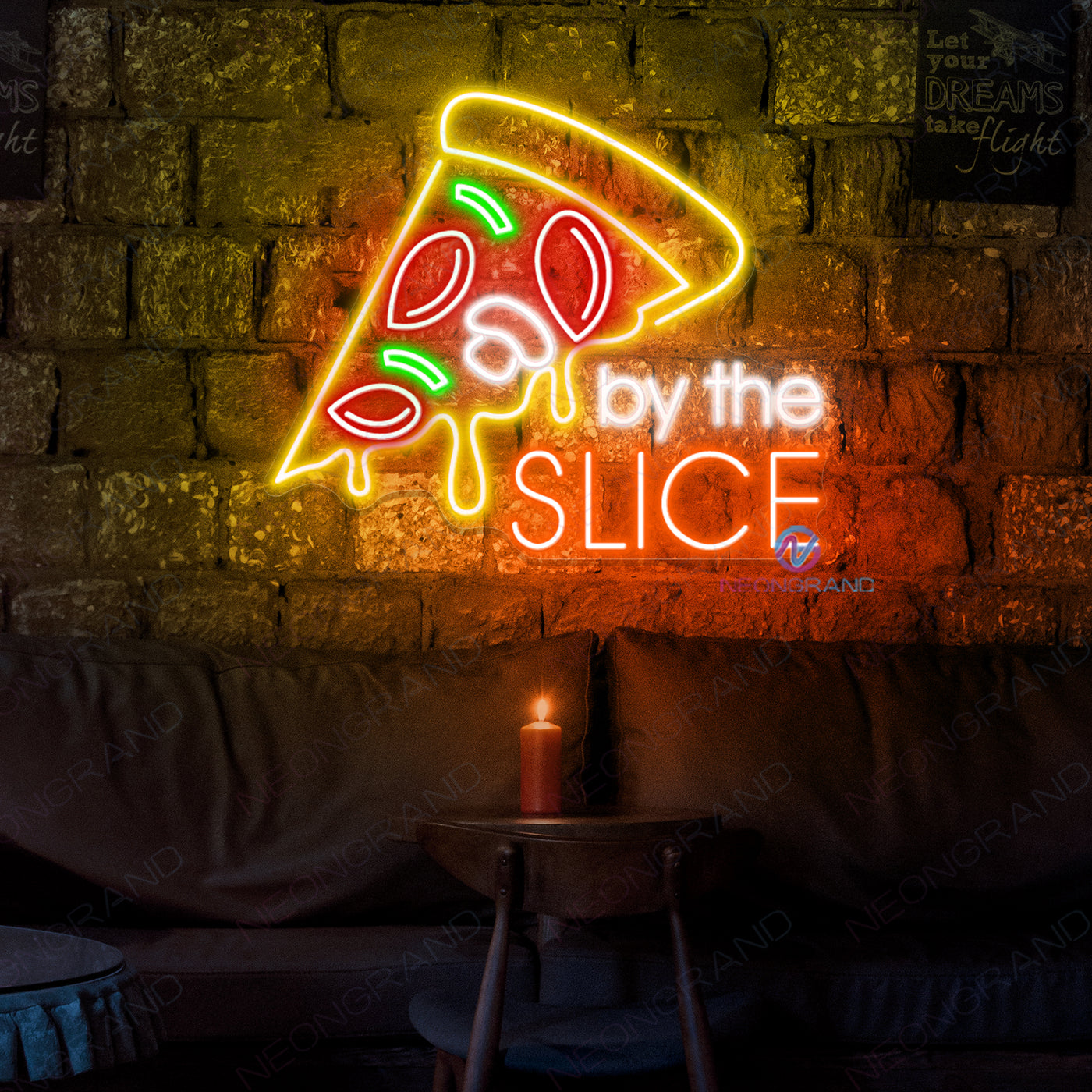 Pizza By The Slice Neon Sign Led Light