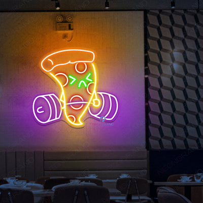 Pizza Neon Sign Barbell LED Light For Restaurant