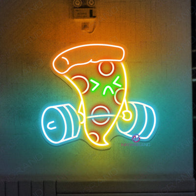 Pizza Neon Sign Barbell LED Light For Restaurant