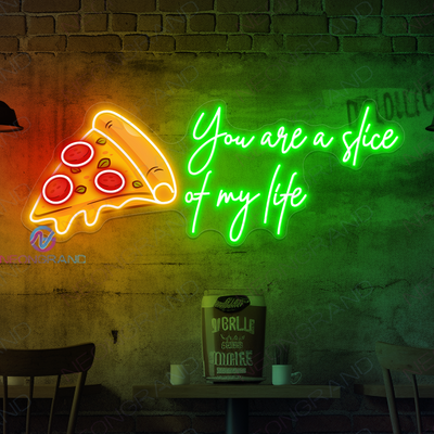 Pizza Neon Sign Restaurant LED Light For Kitchen