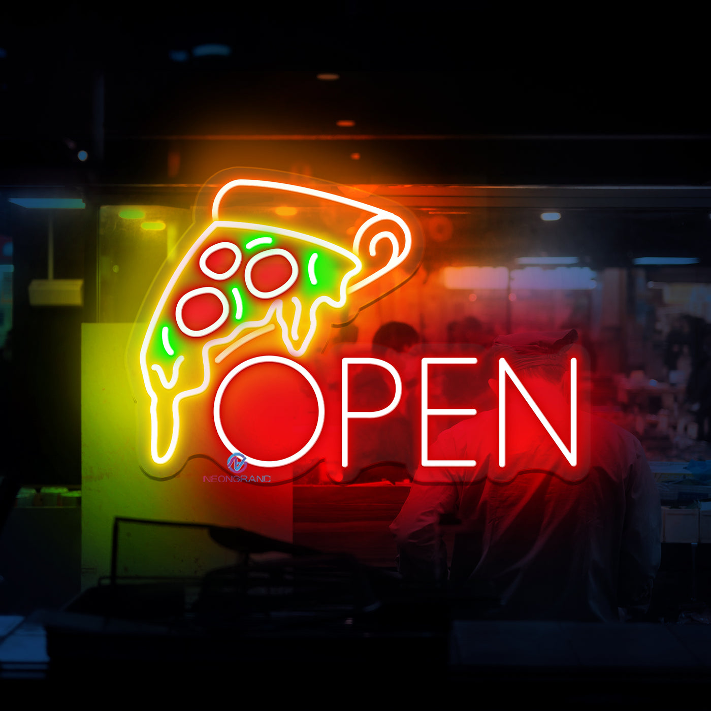 Pizza Open Neon Sign Led Light For Restaurant