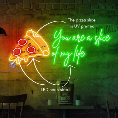 Pizza Neon Sign Large Restaurant LED Light For Kitchen