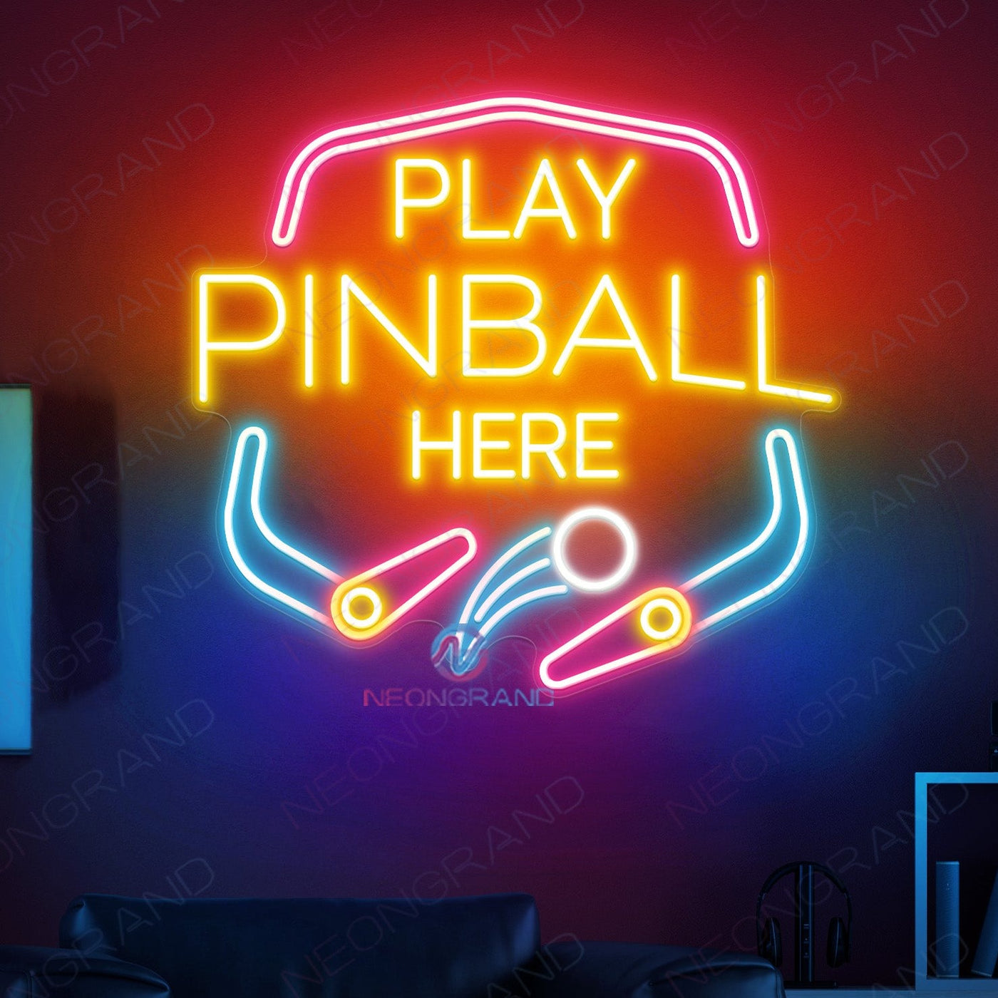 Play Pinball Neon Sign Gaming Room Led Light NeonGrand play-pinball-neon-sign-gaming-room-led-light-neongrand