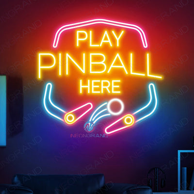 Play PinBall Neon Sign Gaming Room Led Light