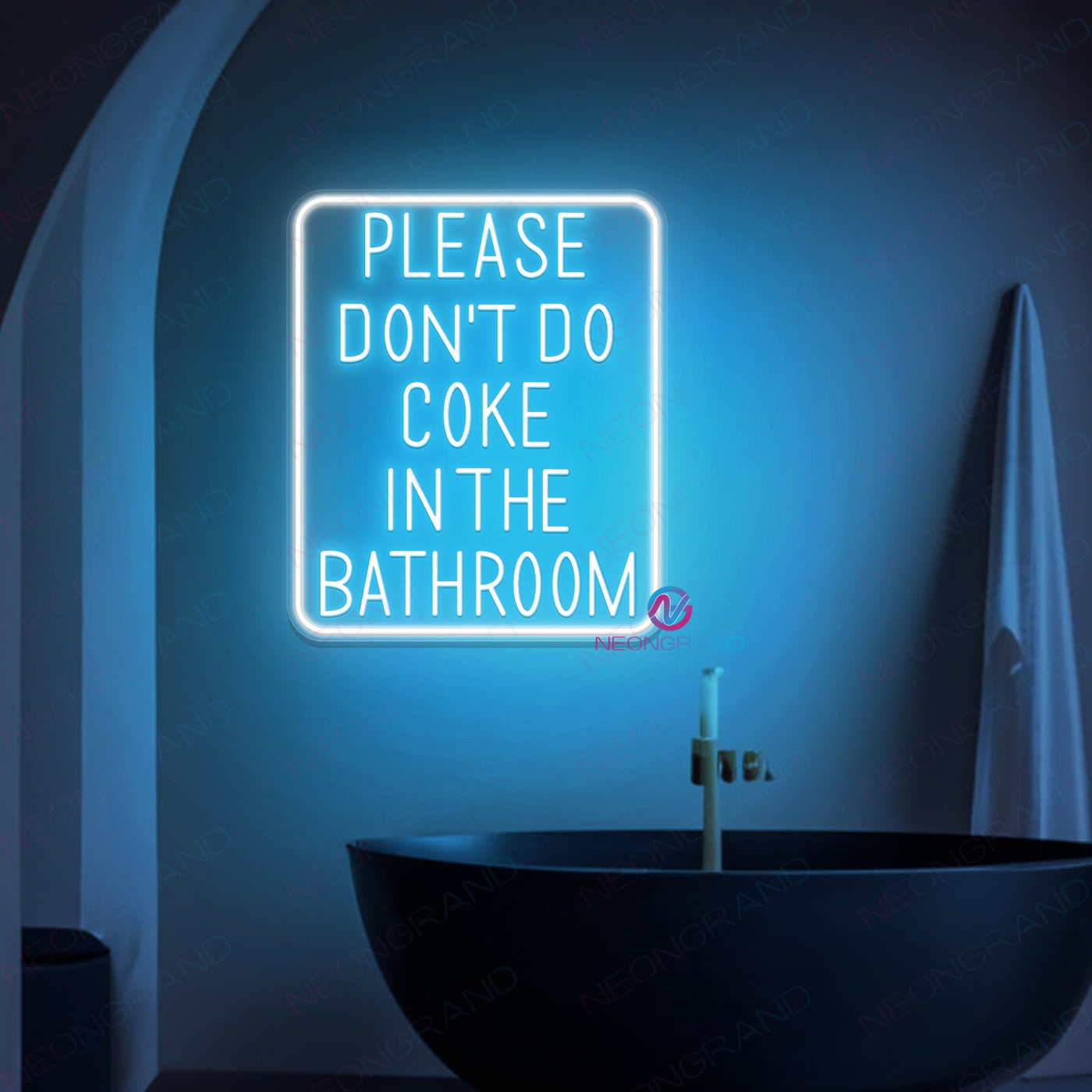 Please Dont Do Coke In The Bathroom Sign Led Neon Light