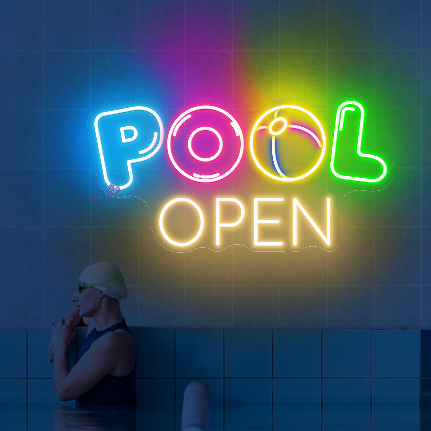 Open Neon Sign Pool Open Led Light