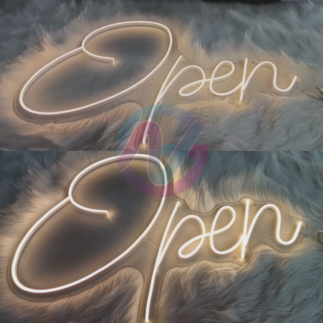 Open Led Sign Aesthetic Neon Light