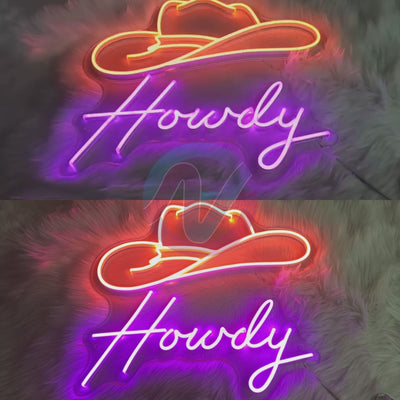 Howdy Light Up Sign Led Howdy Neon Sign