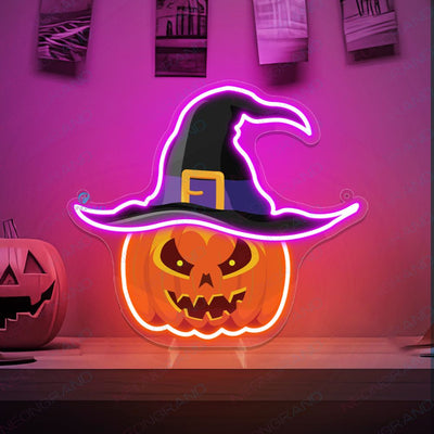 Pumpkin In UV Neon Sign USB Led Light For Halloween Night