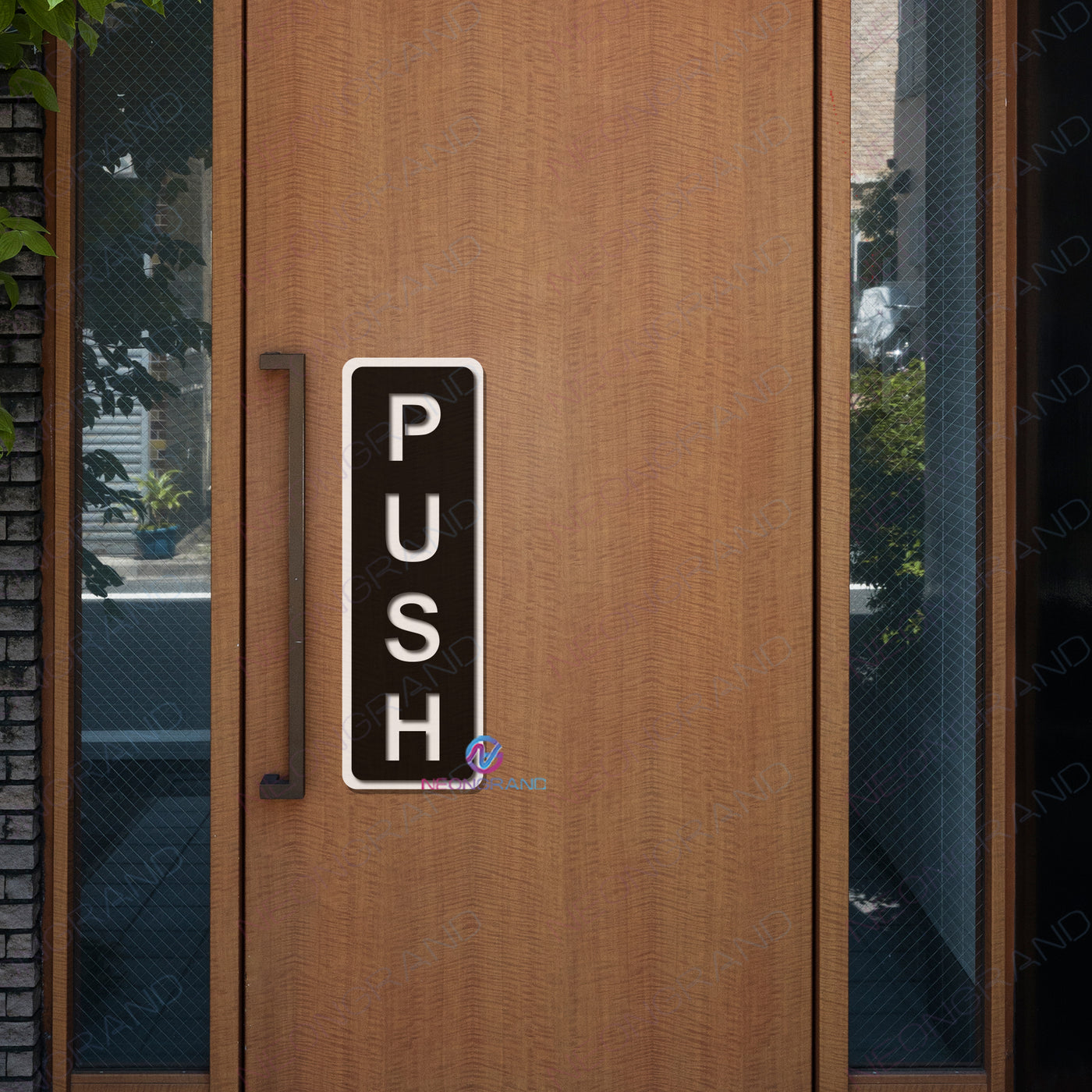 Push/Pull Sign Metal Acrylic Office Sign