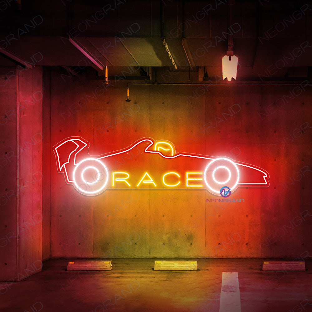 Race Car Neon Sign Garage Led Light