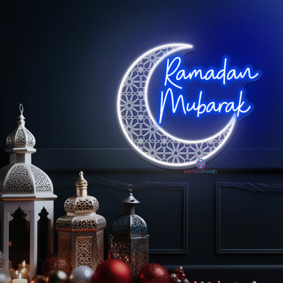 Ramadan Mubarak Neon Sign 3D Engraving LED Light