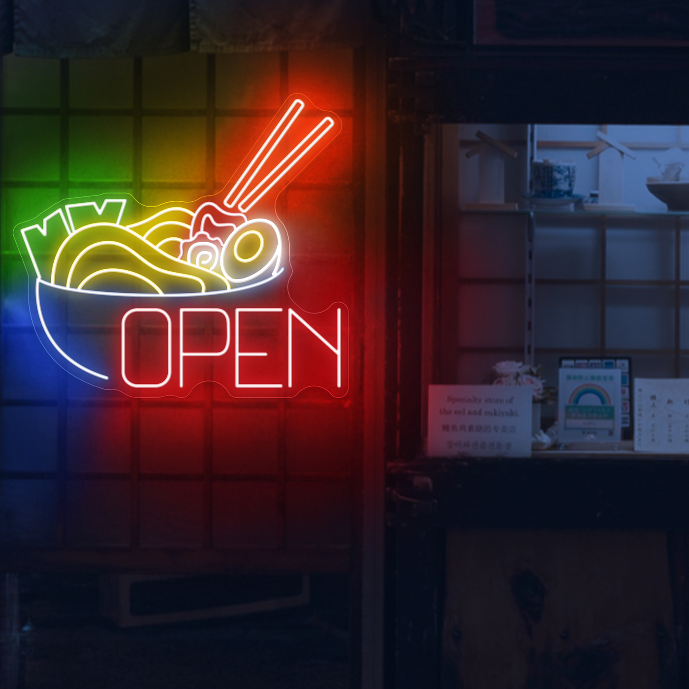 Open Neon Sign Ramen Japanese Restaurant Led Light