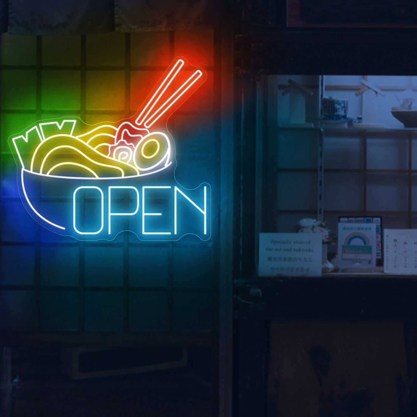 Ramen Open Neon Sign Japanese Restaurant Led Light