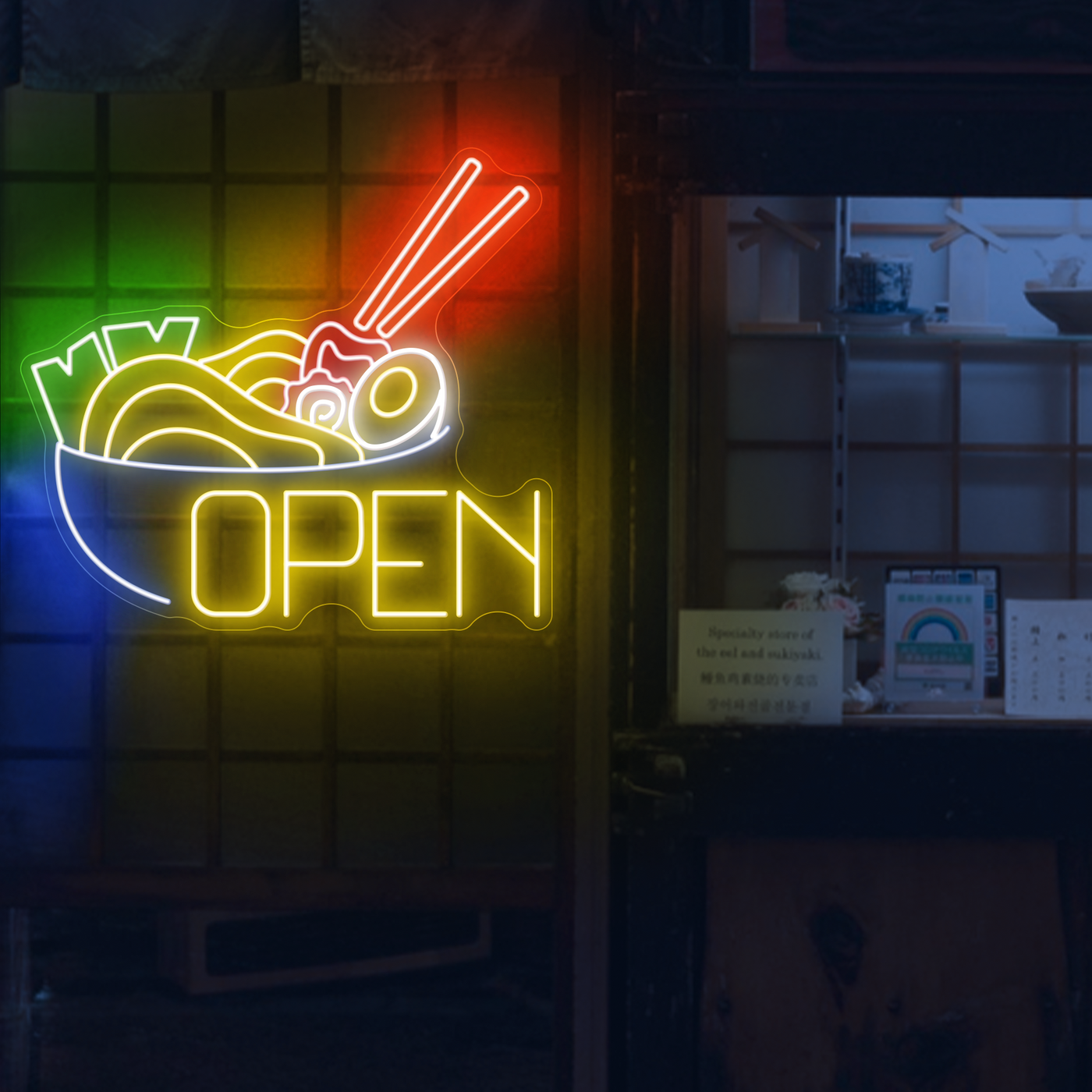 Open Neon Sign Ramen Japanese Restaurant Led Light