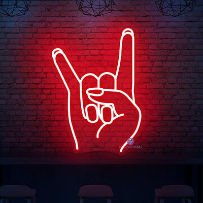 Rock And Roll Neon Sign Hand Led Light