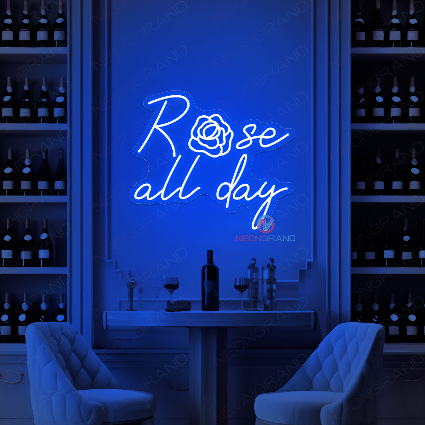 Rose All Day Neon Sign LED Word Lights For Bar