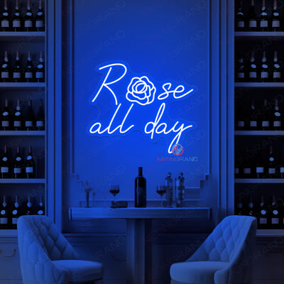 Rose All Day Neon Sign LED Word Lights For Bar