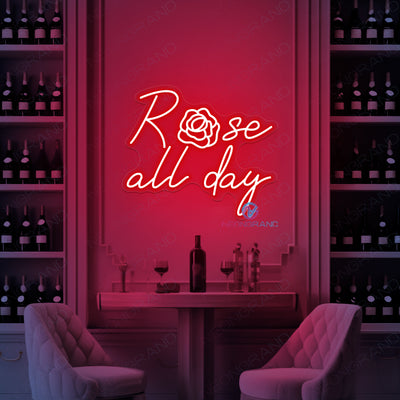 Rose All Day Neon Sign LED Word Lights For Bar