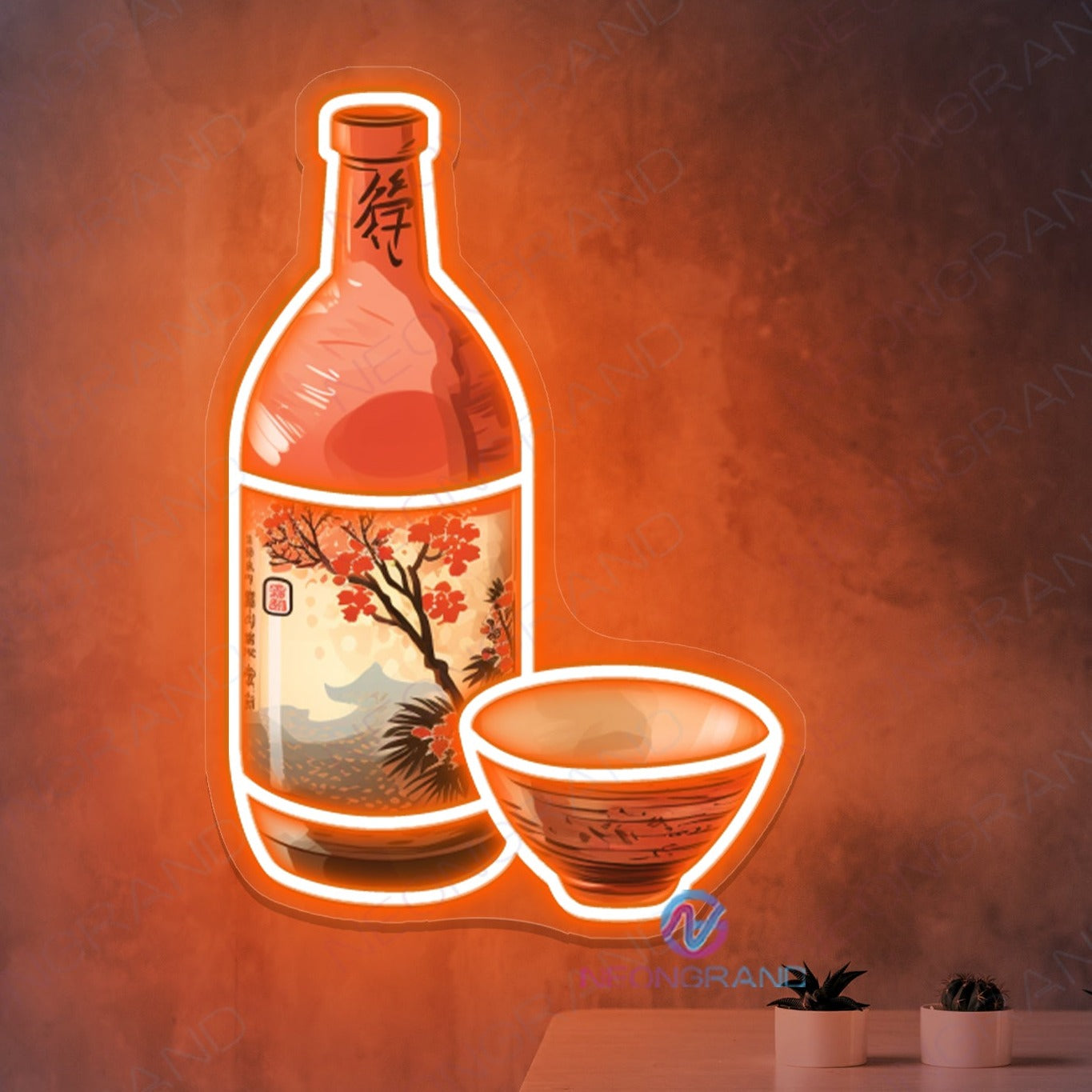 Sake Wine Neon Sign Led Light