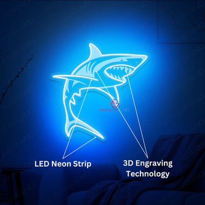 Shark Neon Sign Cool Led Light