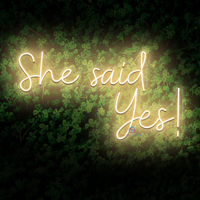 She Said Yes Neon Sign Wedding Led Light