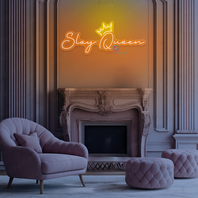 Slay Queen Neon Sign Crown Inspirational Large LED Light