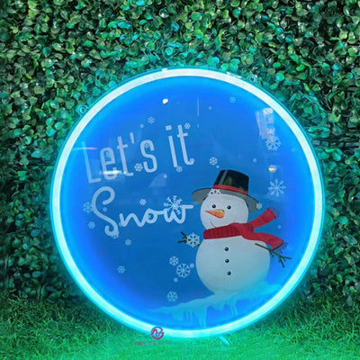 Snow Man Neon Sign for Christmas