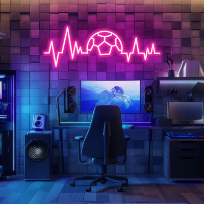 Soccer Neon Sign Gaming Room LED Light For Gamer