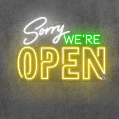 Sorry We’re Open Neon Sign Business Led Light