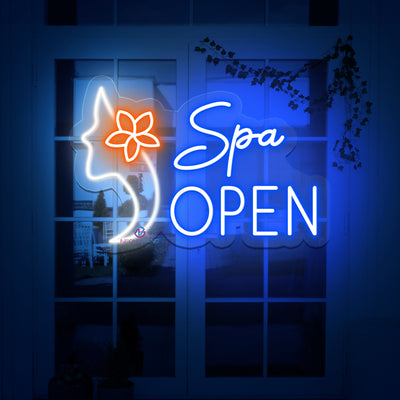 Spa Open Neon Sign Storefront Led Light For Business