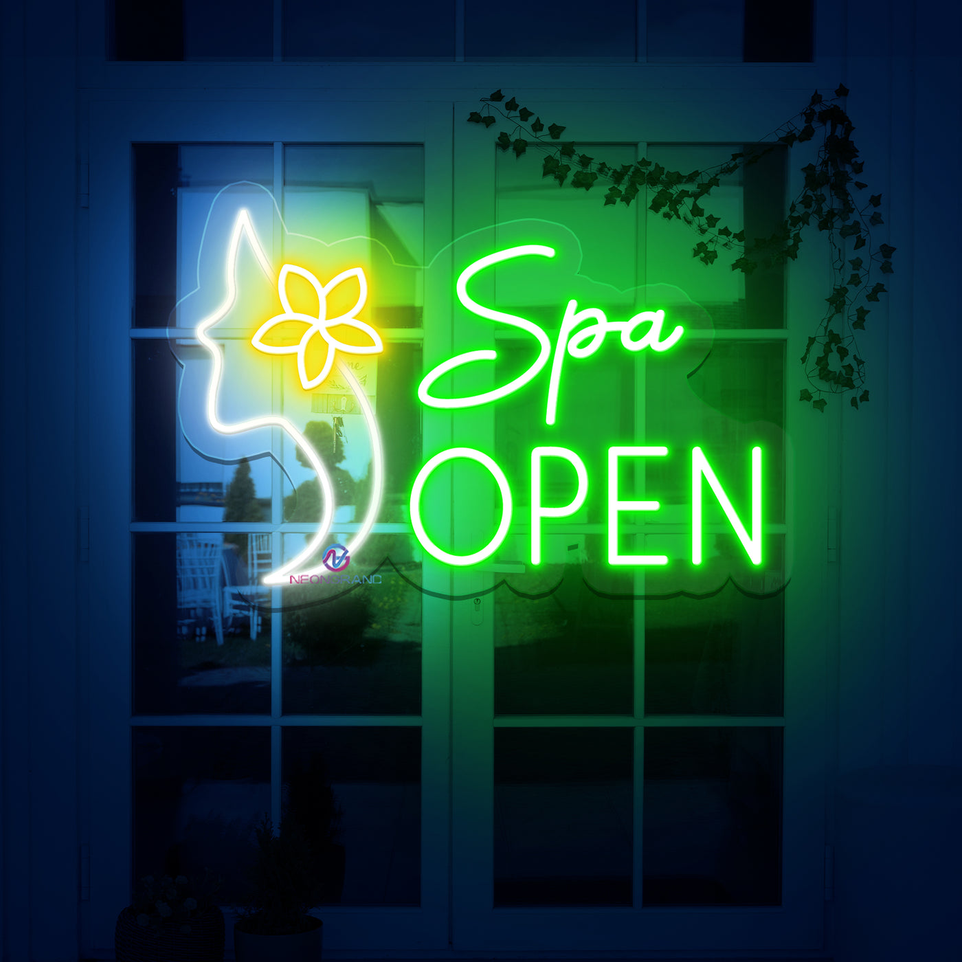 Spa Open Neon Sign Storefront Led Light For Business