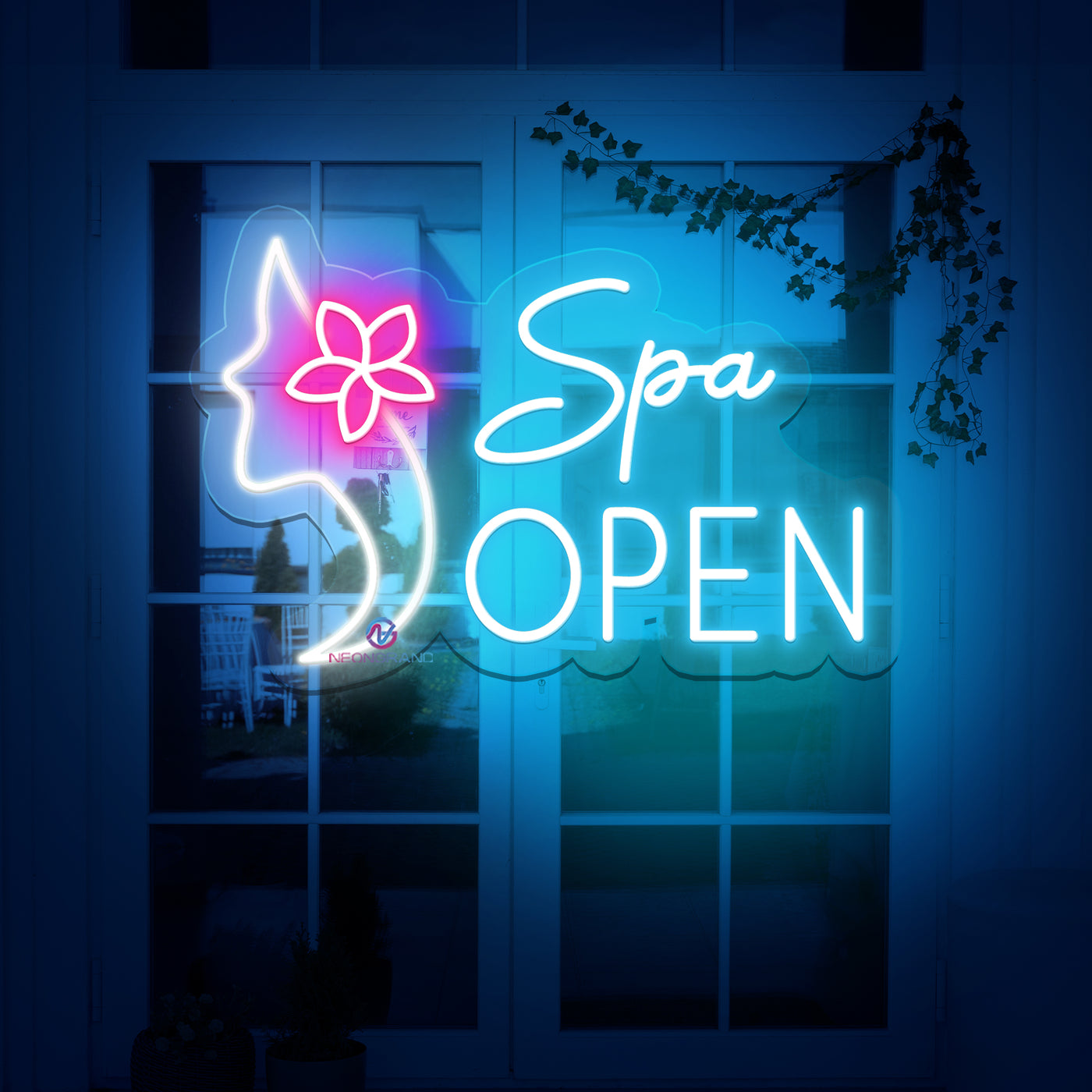 Spa Open Neon Sign Storefront Led Light For Business