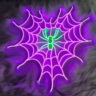Spider Web Lights Led Neon Halloween Sign