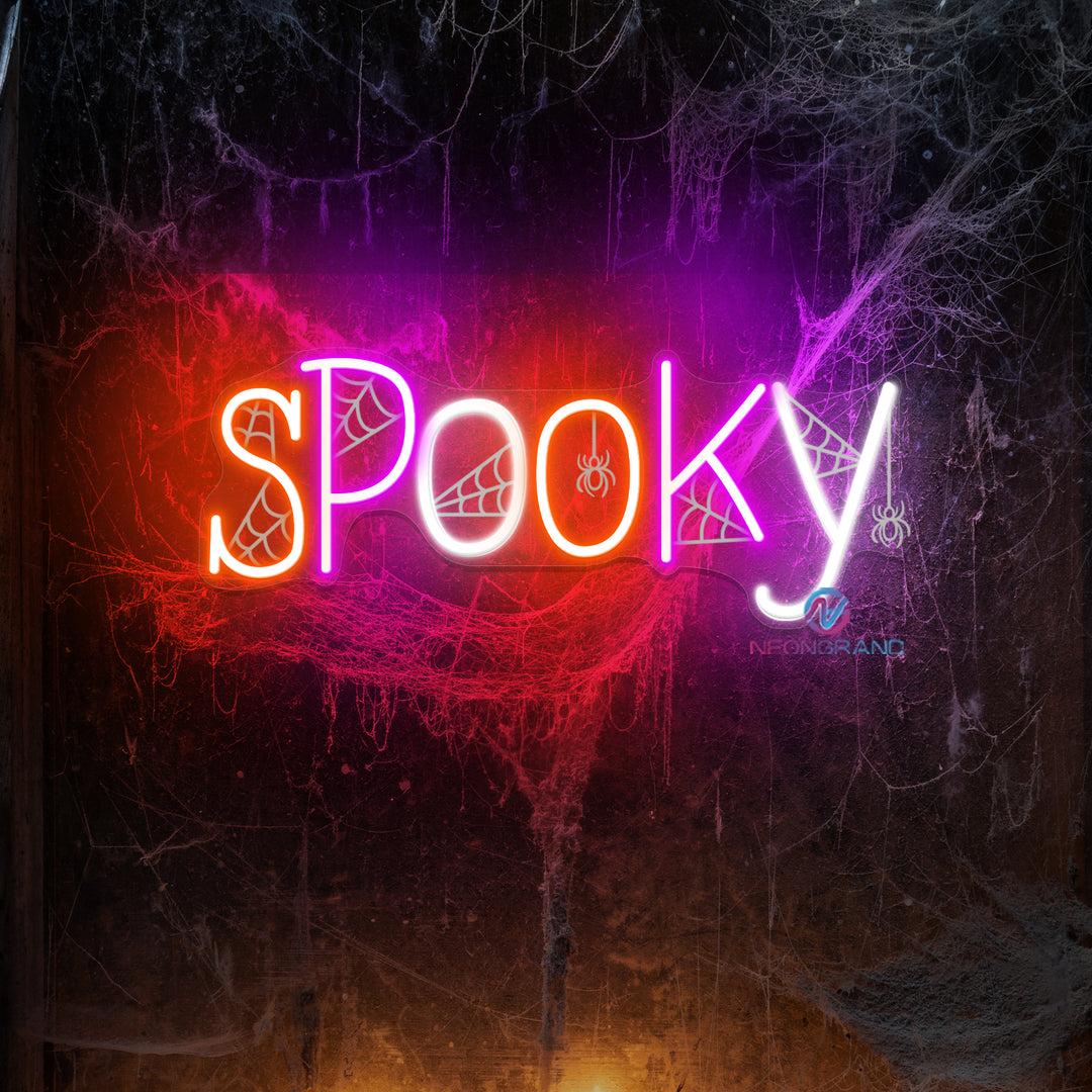 Spooky Neon Sign Led Halloween 3D Engraved Light - NeonGrand